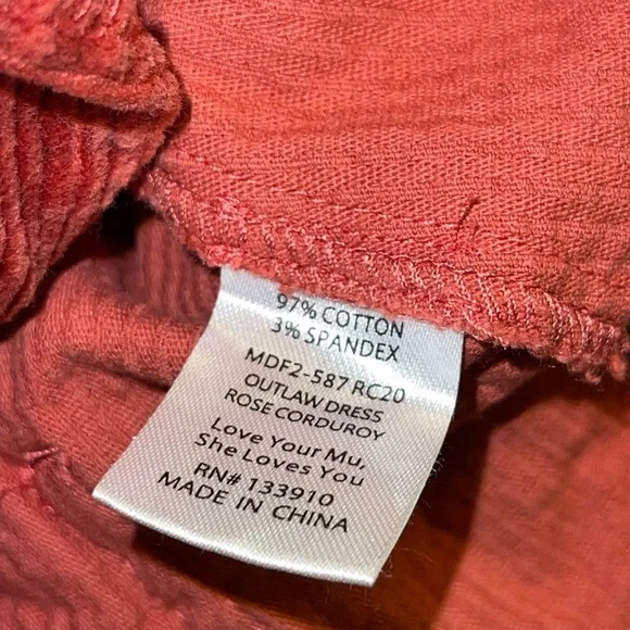 Show Me Your MuMu Red Corduroy dress - Picture 14 of 14